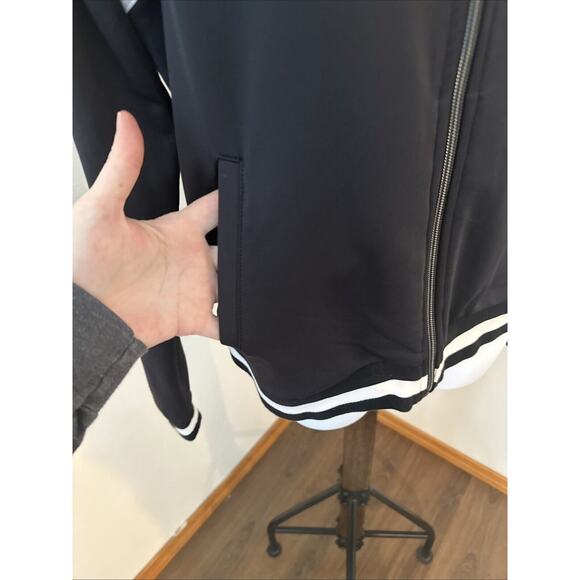 Zella Black and White Athletic Track Jacket, Size Small - Picture 4 of 9